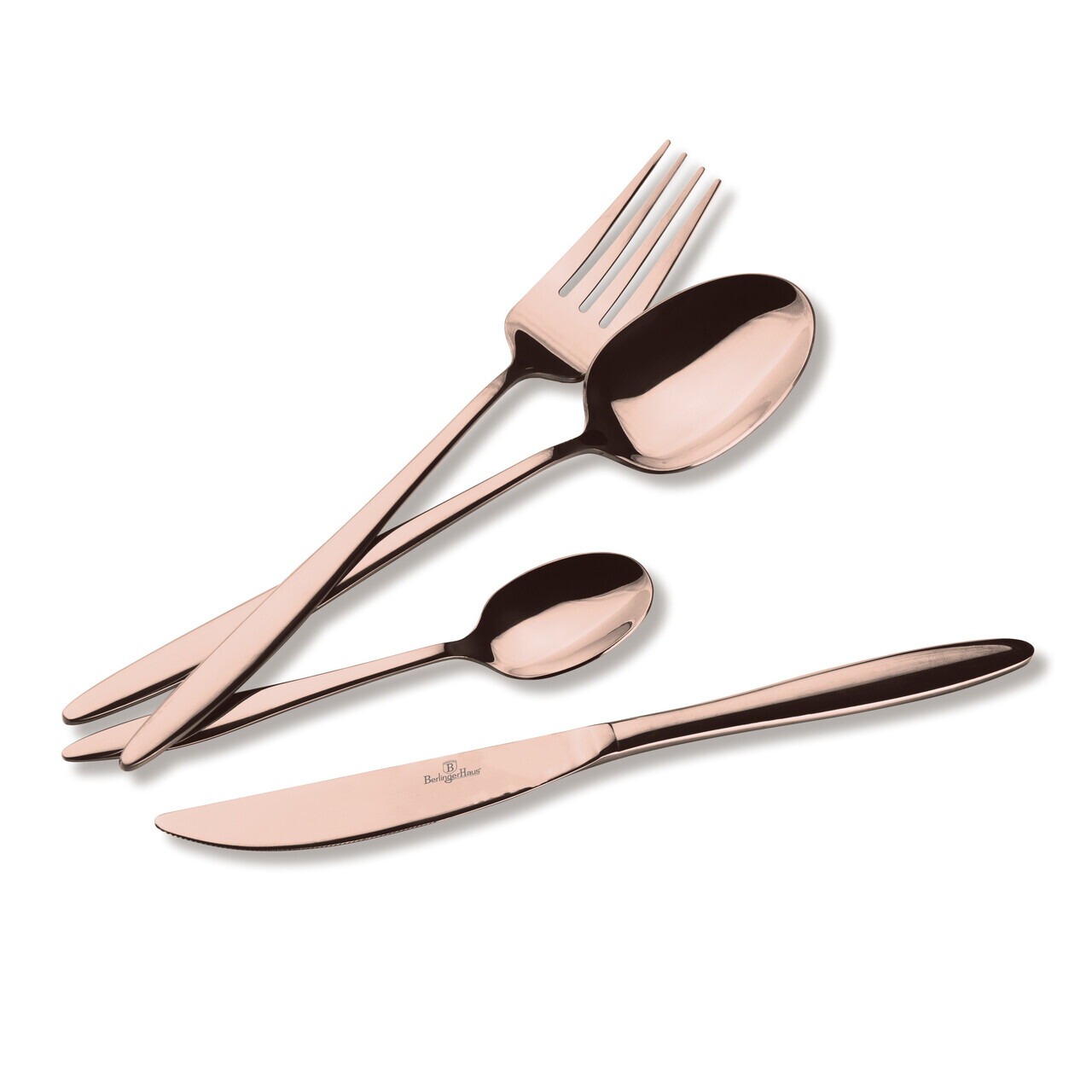 Set tacamuri 24 piese Berlinger Haus, Cutlery, inox, roz - imagine 7